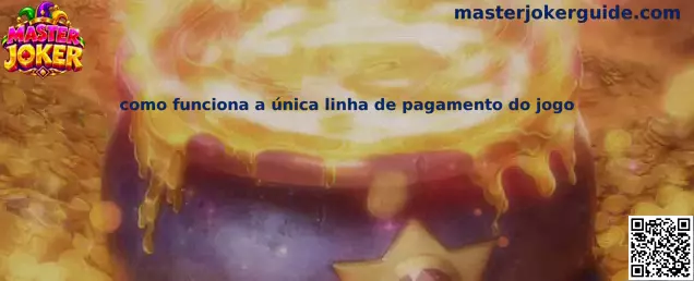 Demonstração visual de como funciona a única linha de pagamento do jogo Master Joker